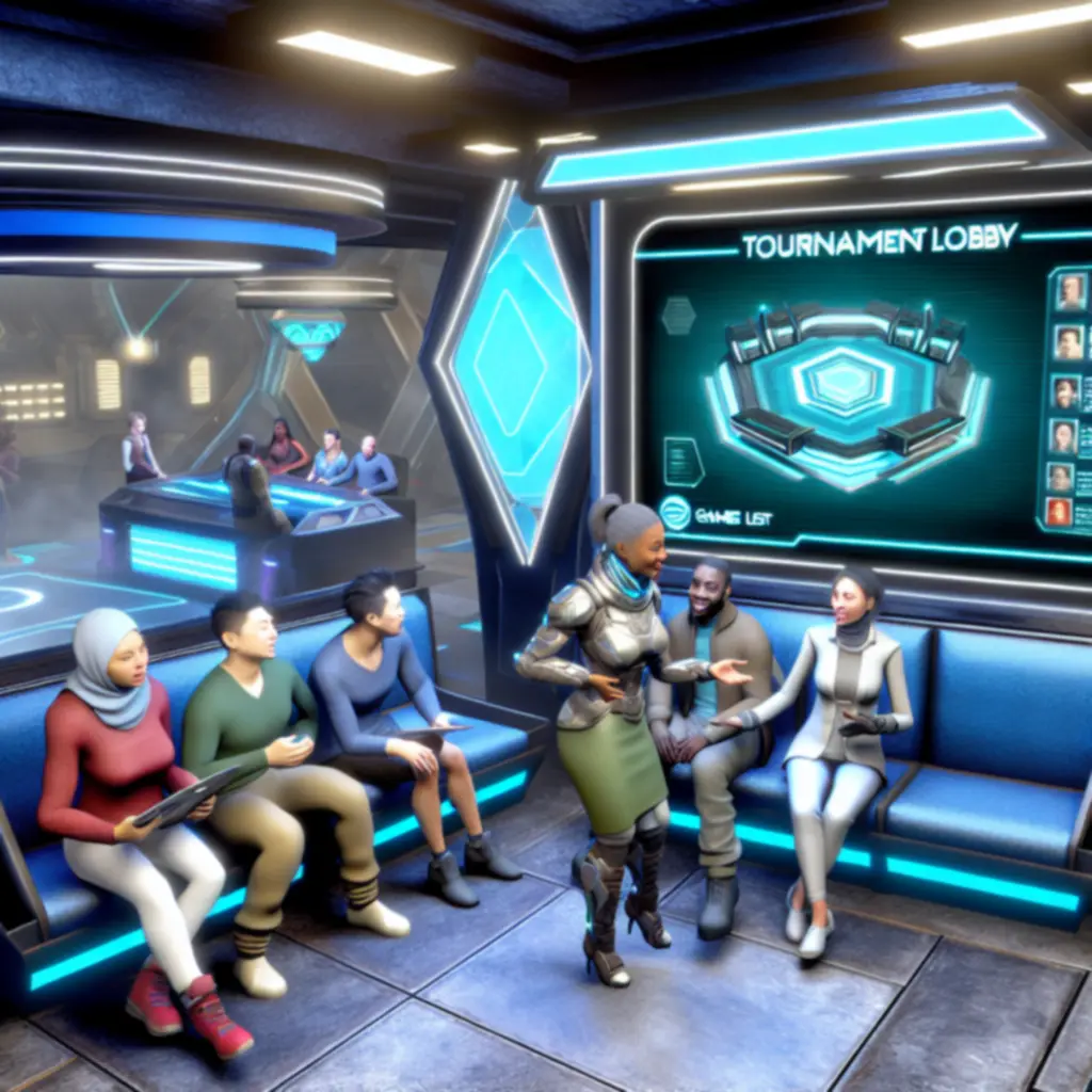 Ekran lobby turniejowego z listą gier społeczności