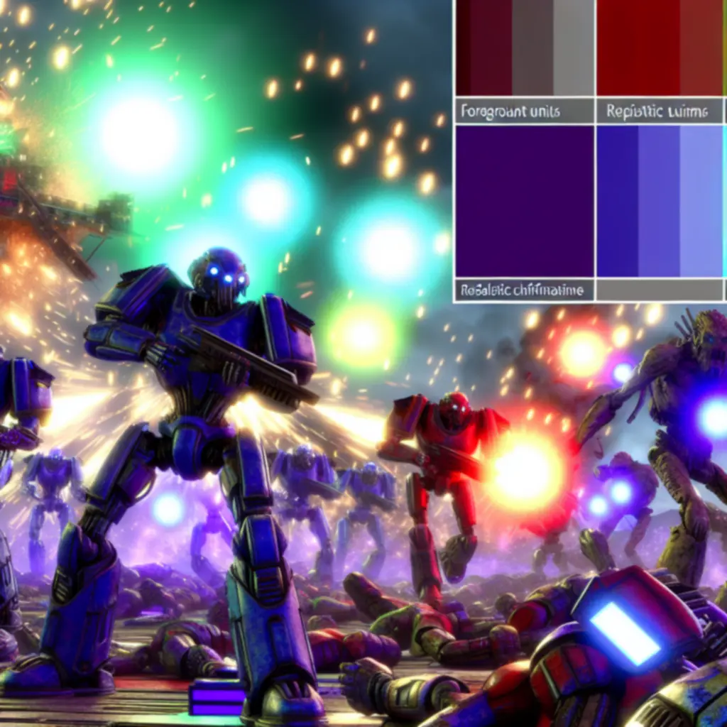 Czytelne efekty graficzne podczas dużej bitwy z jednostkami Terran i Zerg